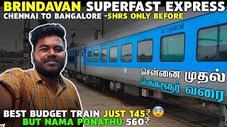 BEST BUDGET TRAIN.. Brindavan Express AC Chair Car journey  Chennai to Bangalore