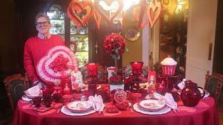 Sweet Valentines Tablescape - Valentines Table Setting