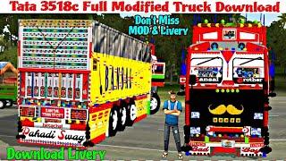 Tata 3518c Truck Mod For Bussid Download Tata 3518c Truck Livery Tata Gill Truck Body Mod  Bussid
