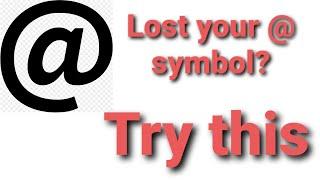 How To Get The @ at Symbol Back On Your Keyboard Shift 2 Quotes    @ How To Type at @ #computer