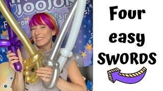 4 easy balloon swords ️Balloon model tutorial