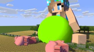 Funny Vore giant minecraft fat eating everything - Minecraft Animation