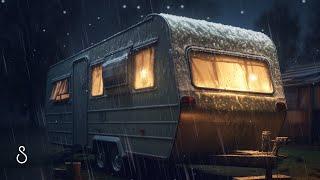 Hail Storm On Caravan Roof ️ Black Screen  12 Hours  Sleep In Series