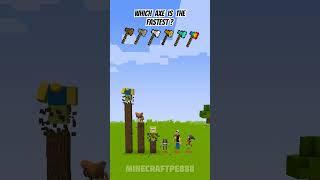Which Axe is the fastest in Minecraft #shorts #meme #memes
