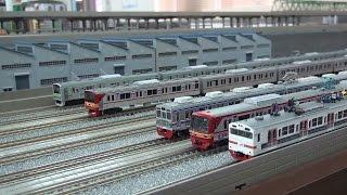 Model trains of KRL JABODETABEK Indonesia and PNR Philippines