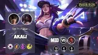 SKT1 FAKER Akali MID VS Lucian  LOL  S9 KR Grandmaster - Full Gameplay