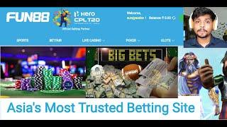 FUN88  Get upto INR 10000 free BONUS to BET on the CPL on FUN88  Register BET and Earn Money