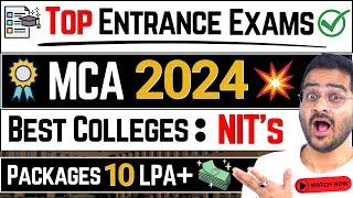 Top MCA Entrance Exams 2024 MCA from NITs Top Colleges NIMCET CUET Exams #MCA #NIMCET #viral