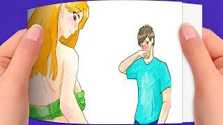 Alex And Steve  Minecraft Anime Flipbook Animation MinutkaAnimation