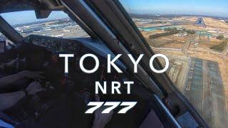 TOKYO NARITA  BOEING 777 LANDING 4K