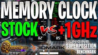 Memory Clock +1000 VS STOCK  Benchmark GPU 3 Apps