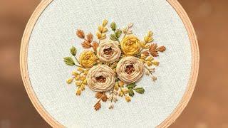Hand Embroidery Flower Pattern 1  Woven Rose Embroidery for Beginners ️ Gossamer Embroidery