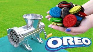 EXPERIMENT COLORFUL OREO VS MEAT GRINDER