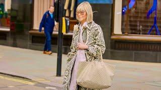 How they dress? Womens Street Style in London. Beautiful clothes At An Elegant Age