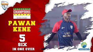 Pawan Kene Smash 5 Sixs  in One Over  Ratnagiri Champions Trophy