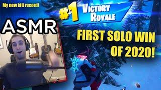 ASMR My New Elim Record and First 2020 Win in Fortnite Soft Speaking