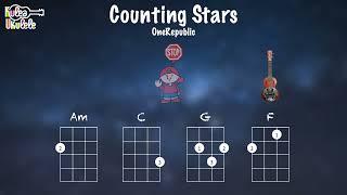 Counting Stars - Ukulele play along Am C G F and Dm