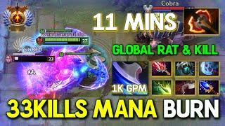 WTF 33KILLS CARRY Anti Mage 11Mins BF Fast Farm Like A Machine 7.37c DotA 2