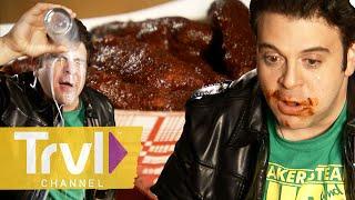 Adam Richman Takes On the Spiciest Food Challenges in America  Man v. Food  Travel Channel