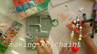 making beaded keychains with shrink plastic charms 