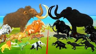 Prehistoric Mammals vs Shadow Itself Size Animal Revolt Battle Simulator Animal Epic Battle