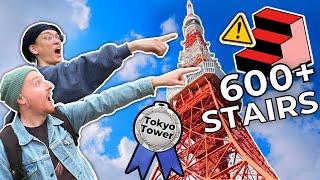 We Climbed Japans SECOND TALLEST Structure  Tokyo Tower via the Stairs