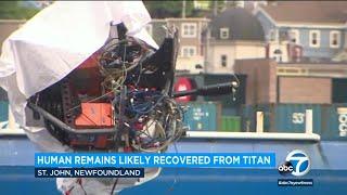 ‘Presumed human remains’ found in wreckage of Titan submersible USCG