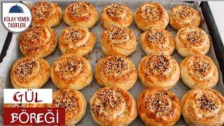 DIŞI ÇITIR İÇİ YUMUŞACIK GÜL BÖREĞİ  HAZIR YUFKADAN BÖREK ️ En Kolay Börek Tarifi