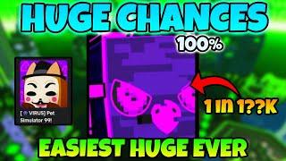 CHANCES FOR THE *EASIEST* HUGE EVER HUGE VIRUS GRIFFIN Pet Simulator 99