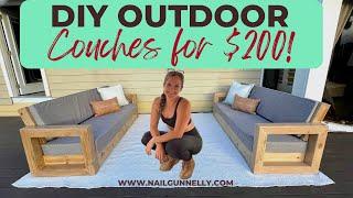 Affordable DIY Modern Outdoor Couches Under $200  Stylish Patio Furniture Project