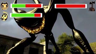 Top 5 Bendy And The Ink Machine vs FIGHT Animations WITH Healthbars