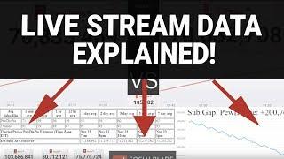 What is all the data on the Social Blade Live Stream?