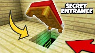 SECRET ENTRANCE UNDER A BED - Minecraft Bedrock