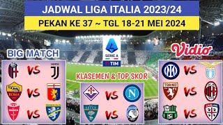 Jadwal Liga Italia Pekan ke 37  INTER MILAN vs LAZIO  Klasemen Serie A Italia 202324