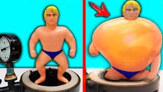 GIANT STRETCH ARMSTRONG IN VACUUM CHAMBER