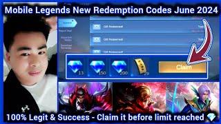 first Entry for Giveaway Mobile Legends Redeem Codes June 22 2024 - MLBB Diamond redeem code Today