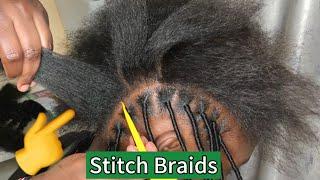 I Tried the Old School Stitch Braids Hairstyle Natural Hair