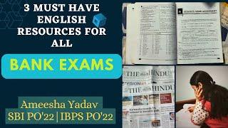 3 Best ResourcesGet Easily 3030 In English-By SBI PO Ameesha Yadav For Every Bank Exams