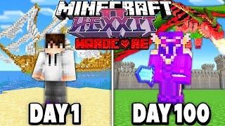 I Survived 100 DAYS in Minecraft Hexxit 2 HARDCORE.. Heres What Happened..