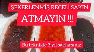 ŞEKERLENMİŞ #reçel i  BU ŞEKİLDE DÜZELTEBİLİRSİNİZ#reçel nasıl yapılır? Sorularınızı yanıtladım