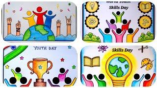 International Youth Day Drawing ideas  Youth Day Poster drawing ideas How to Draw Youth Skills Day