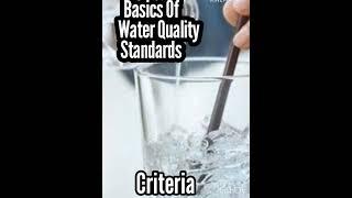 Basics Of Water Quality Standards  GATE CIVIL Engineering 