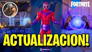 ACTUALIZACION DE MAGNETO EN FORTNITE Poder de Magneto Arma X Ubicación Misiones Cambios y Más