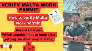 Malta Work Permit  How to Verify Malta Work Permit online  Jobs in Malta  Appointment Book