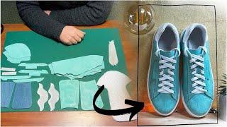 Handmade sneaker shoes * Кеды ручной работы * Процесс изготовления