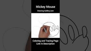 Mickey Mouse Tracing and Coloring Page #shorts #tracingpage #mickeymouse #drawinggallery