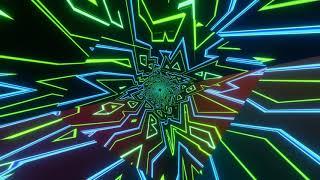 VJ LOOP NEON Blue Green Tunnel Abstract Background Video Simple Lines Pattern 4k Screensaver