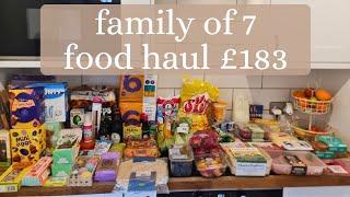 £183 FAMILY OF 7 GROCERY HAUL  MARCH 2024