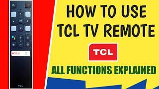 How To Use TCL Remote Control  How To Use TCL TV Remote  TCL Remote Kaise Use Karein Explained