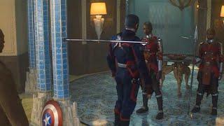 Captain America John Walker vs Dora Milaje - fight scene  Falcon and the Winter Soldier 1x04